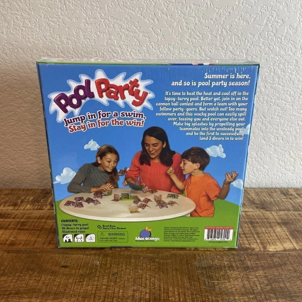 Blue Orange Games Pool Party Family Action Game Ages 6+ Board Game Family